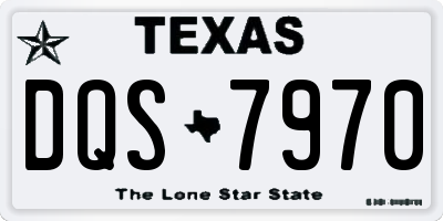TX license plate DQS7970