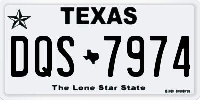 TX license plate DQS7974