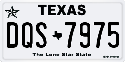 TX license plate DQS7975