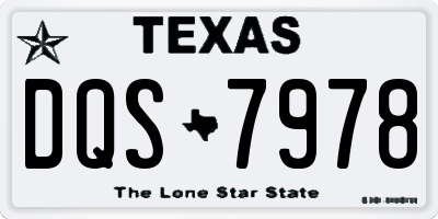 TX license plate DQS7978
