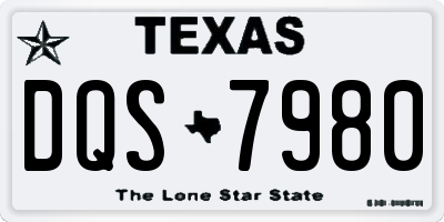 TX license plate DQS7980