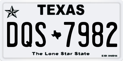 TX license plate DQS7982