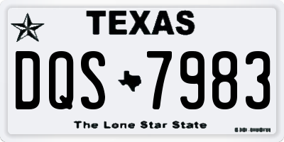 TX license plate DQS7983