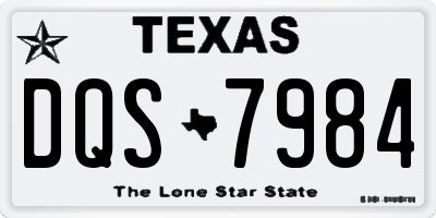 TX license plate DQS7984
