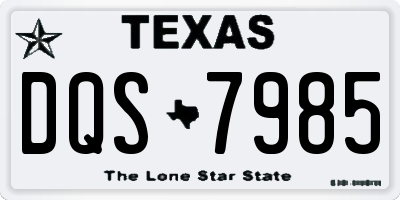 TX license plate DQS7985