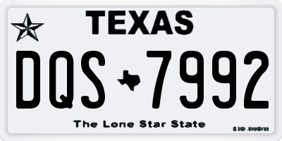 TX license plate DQS7992