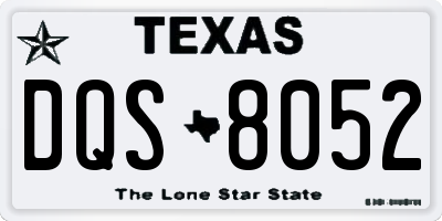TX license plate DQS8052