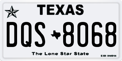 TX license plate DQS8068