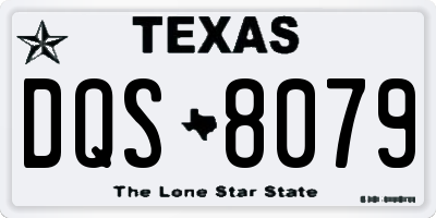 TX license plate DQS8079