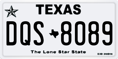 TX license plate DQS8089