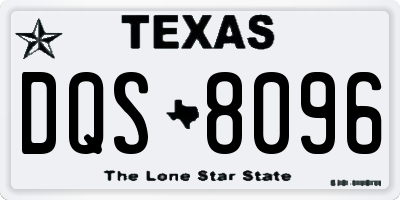 TX license plate DQS8096
