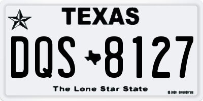 TX license plate DQS8127