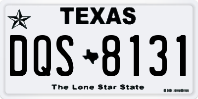 TX license plate DQS8131