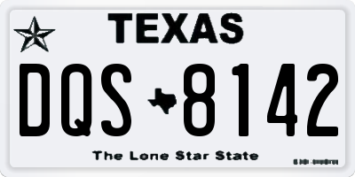 TX license plate DQS8142