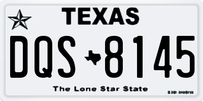 TX license plate DQS8145