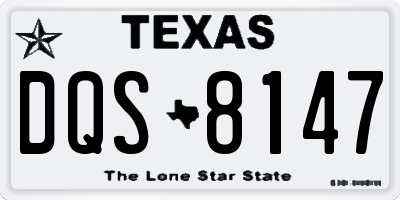 TX license plate DQS8147