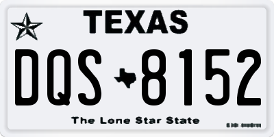 TX license plate DQS8152