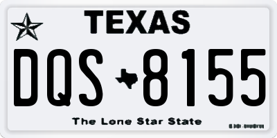 TX license plate DQS8155