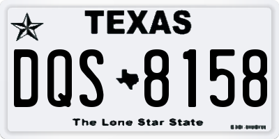 TX license plate DQS8158