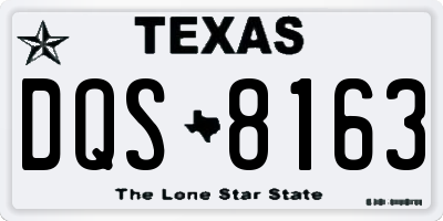 TX license plate DQS8163