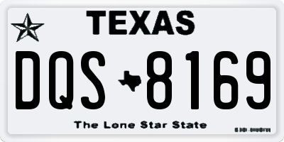 TX license plate DQS8169