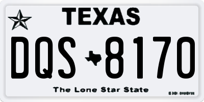 TX license plate DQS8170