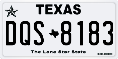TX license plate DQS8183
