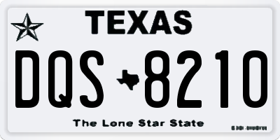 TX license plate DQS8210
