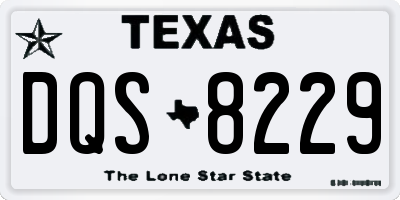 TX license plate DQS8229