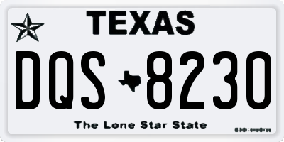 TX license plate DQS8230