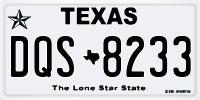 TX license plate DQS8233