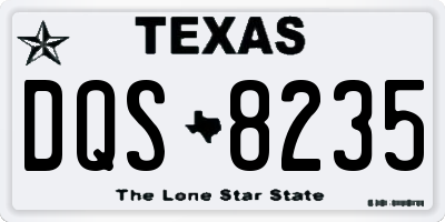 TX license plate DQS8235