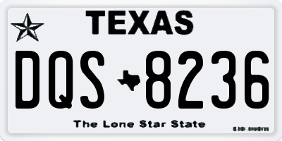 TX license plate DQS8236