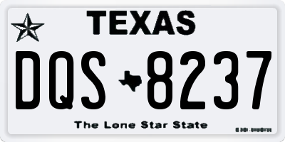 TX license plate DQS8237
