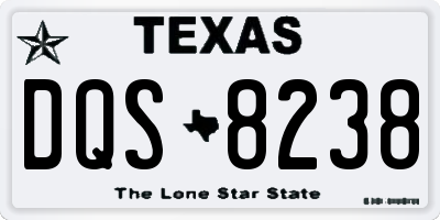 TX license plate DQS8238