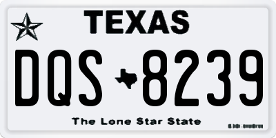 TX license plate DQS8239