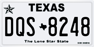 TX license plate DQS8248
