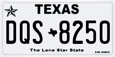 TX license plate DQS8250