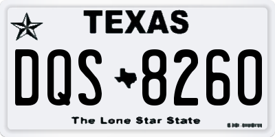 TX license plate DQS8260