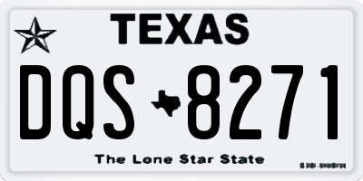TX license plate DQS8271