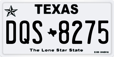 TX license plate DQS8275