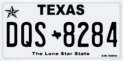 TX license plate DQS8284
