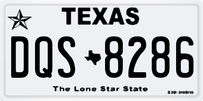 TX license plate DQS8286