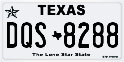 TX license plate DQS8288