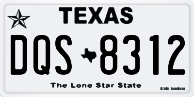 TX license plate DQS8312