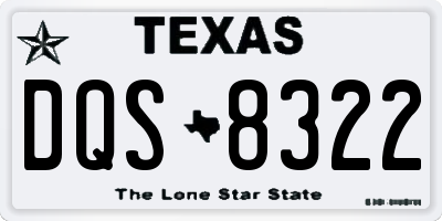 TX license plate DQS8322