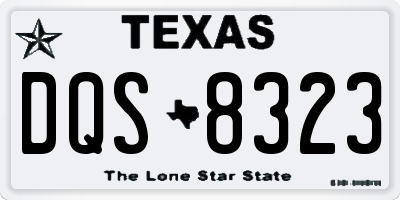 TX license plate DQS8323