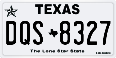 TX license plate DQS8327