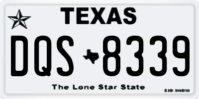 TX license plate DQS8339