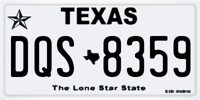 TX license plate DQS8359